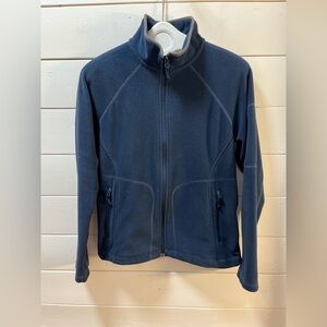 COLUMBIA Navy Fleece Zip Jacket – Size M